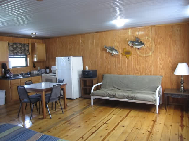 Cabin 1 (Studio) 1 King size bed, 1 Full size futon, sleeps 2-4.